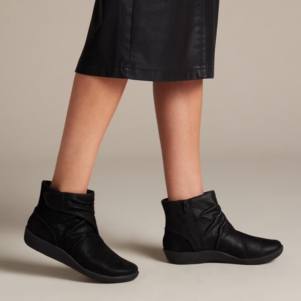 Clarks Womens Sillian Tana Ankle Boots Black | UK-3819746